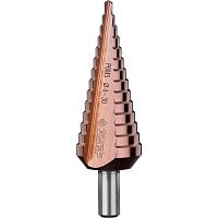 Сверло ступенчатое 6-20 мм Зубр кобальтовое покрытие, HSS, шестигранный хвостовик  картинка